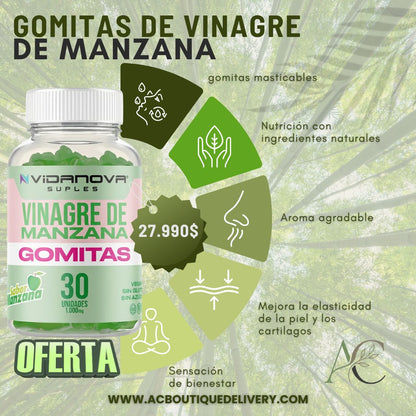 VERANO GOMITAS VINAGRE DE MANZANA 1000MG