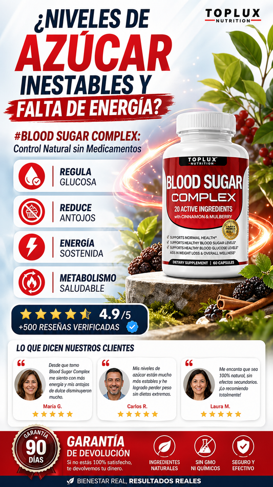 Control de Azúcar en Sangre — 60 Cápsulas Naturales